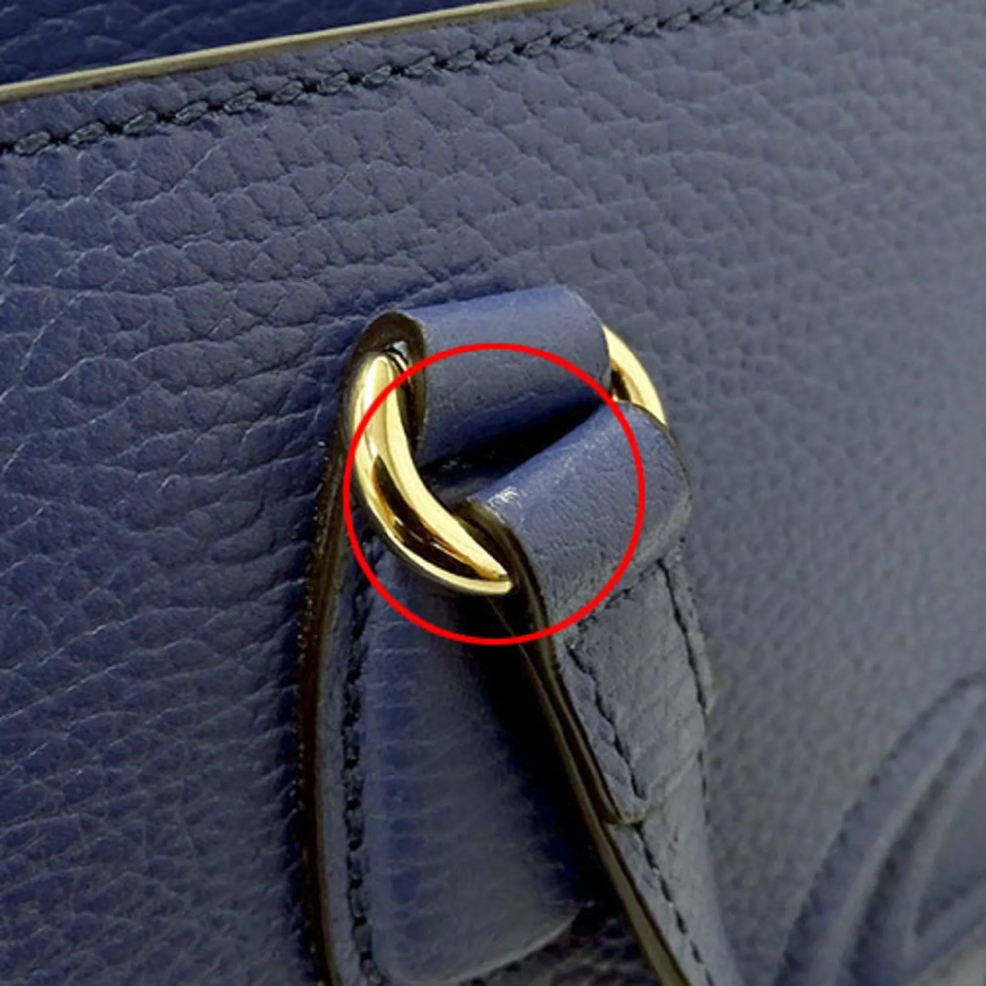 Gucci Bag Ladies Handbag Shoulder 2way Soho Leather Blue 607722