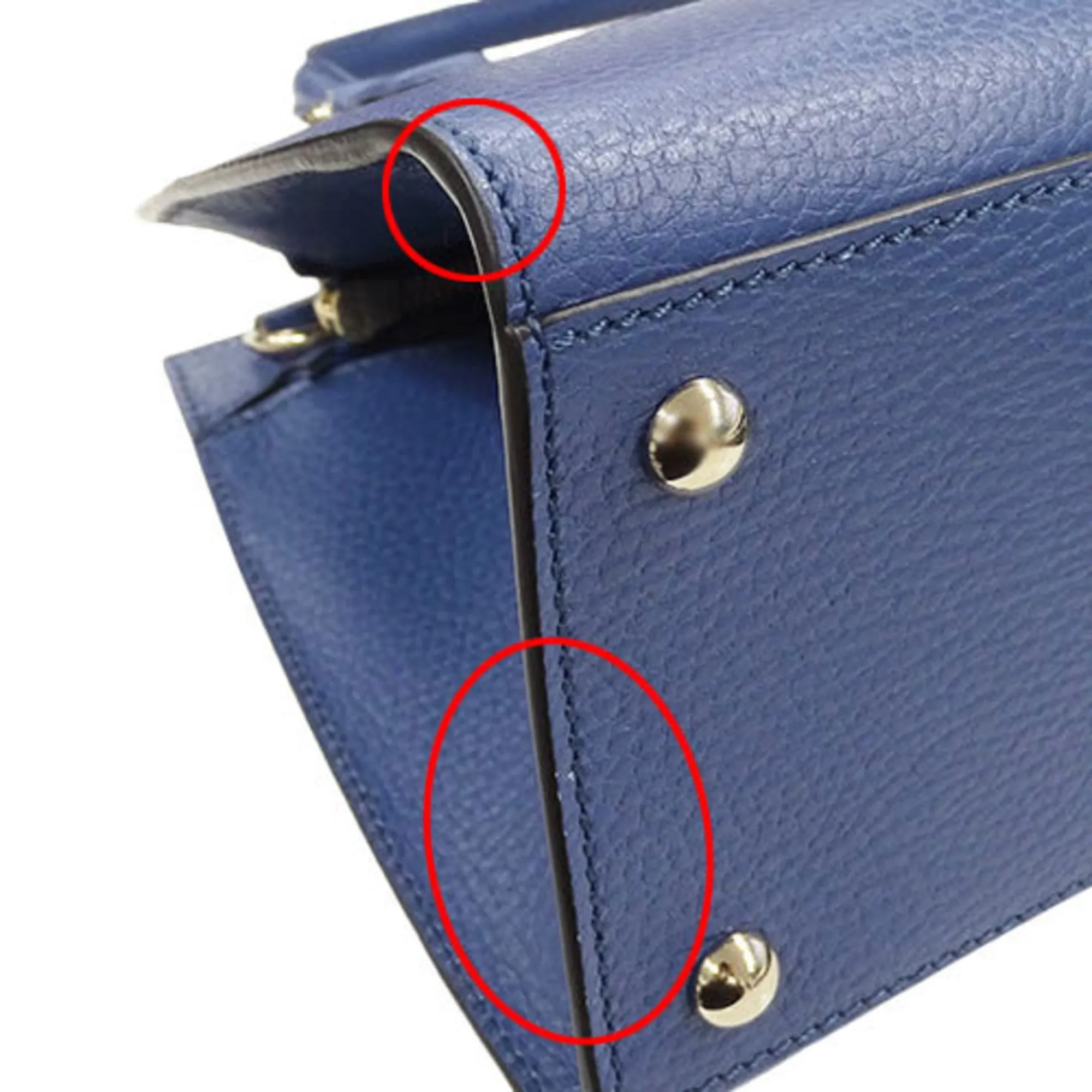 Gucci Bag Ladies Handbag Shoulder 2way Soho Leather Blue 607722