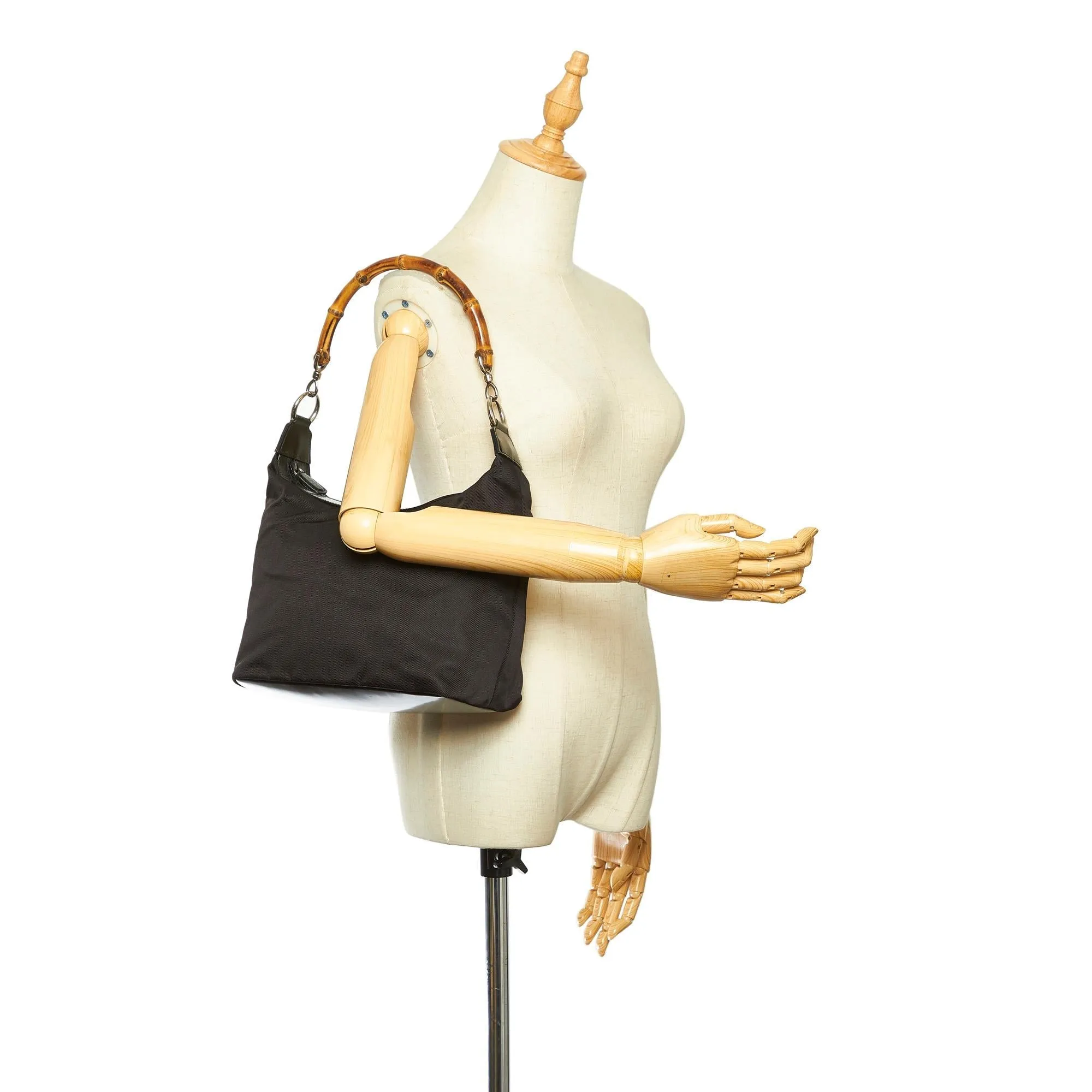 Gucci Bamboo Canvas Shoulder Bag