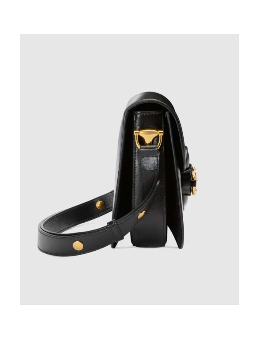 Gucci Black Horsebit 1955 Series Small Shoulder Bag