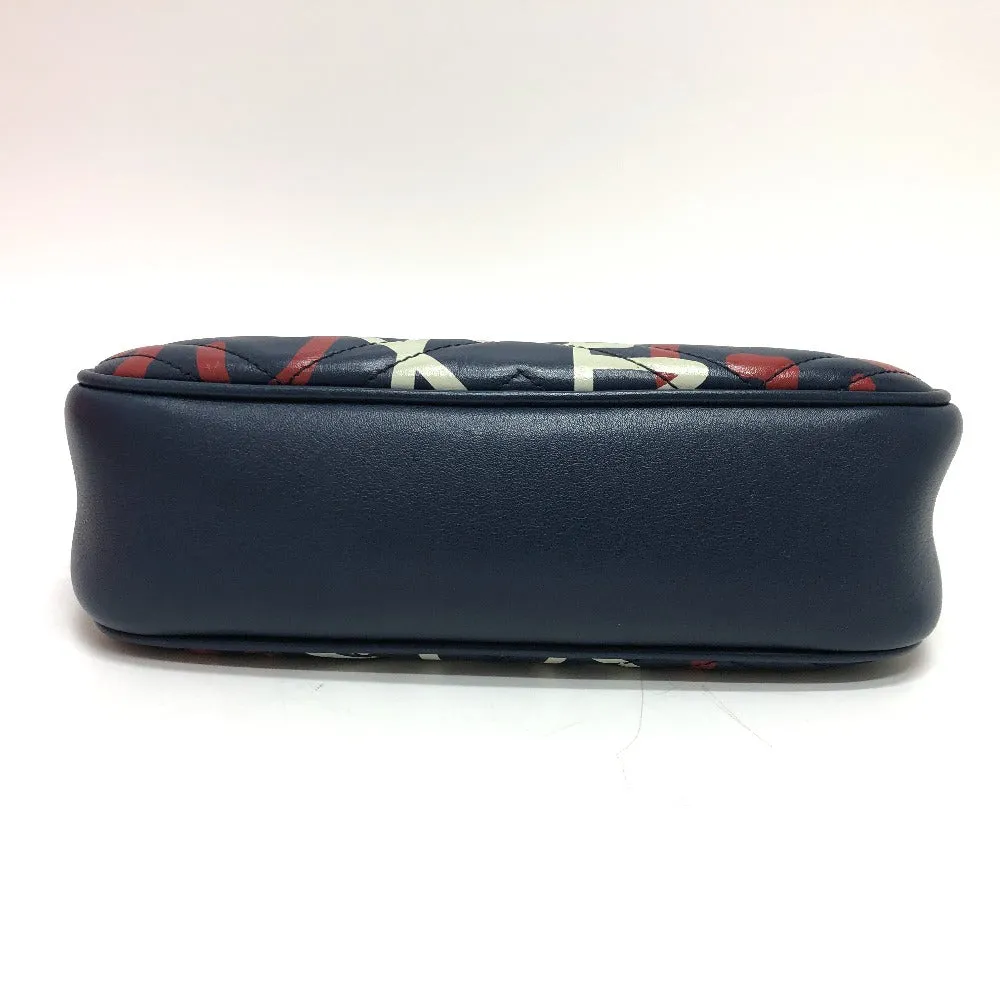 GUCCI Shoulder Bag 447632 leather Gold Metal GG Marmont Ghost unisex(Unisex) Used