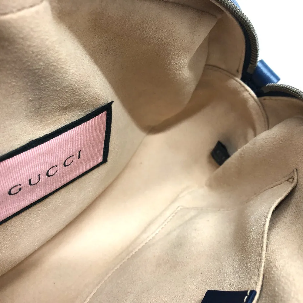 GUCCI Shoulder Bag 447632 leather Gold Metal GG Marmont Ghost unisex(Unisex) Used
