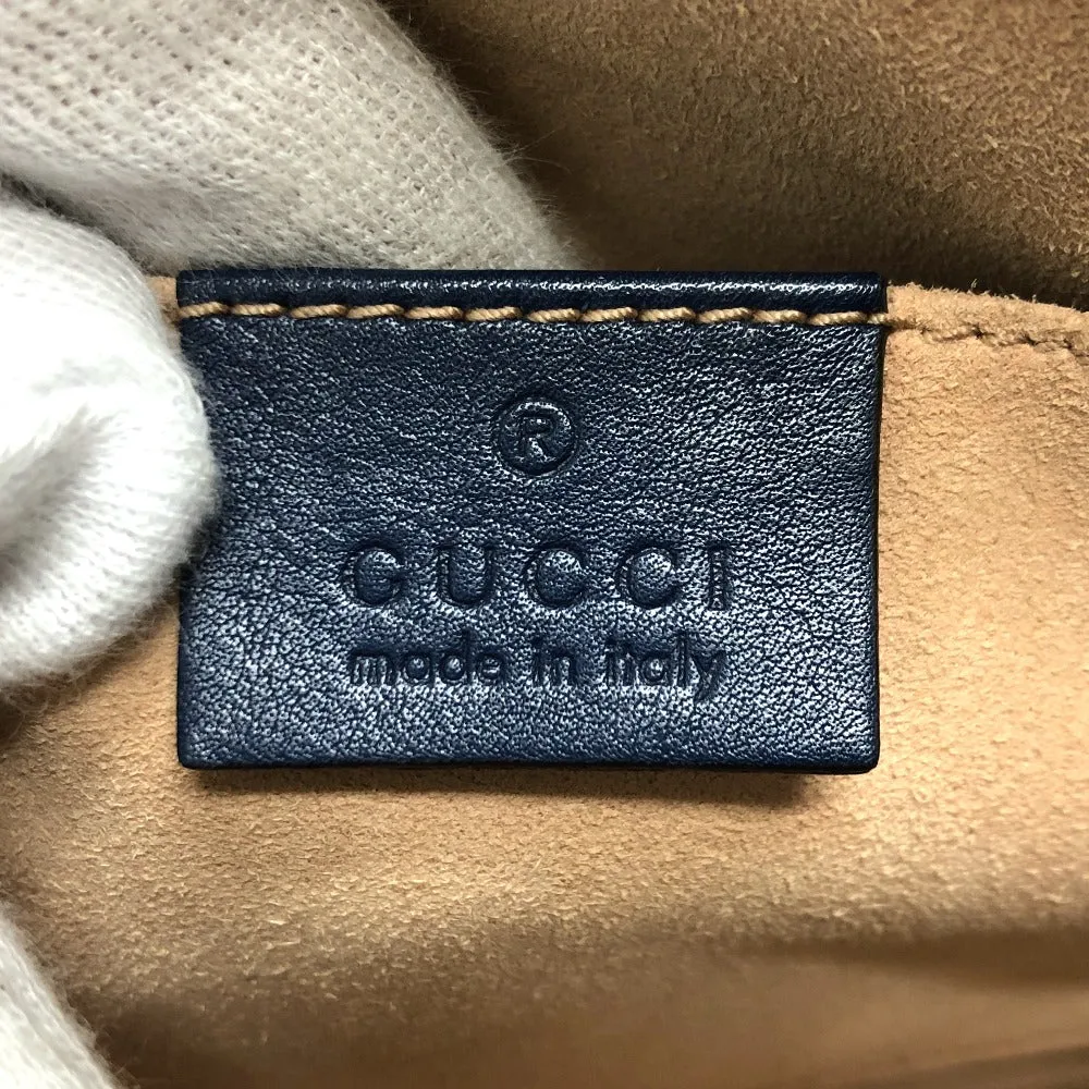 GUCCI Shoulder Bag 447632 leather Gold Metal GG Marmont Ghost unisex(Unisex) Used