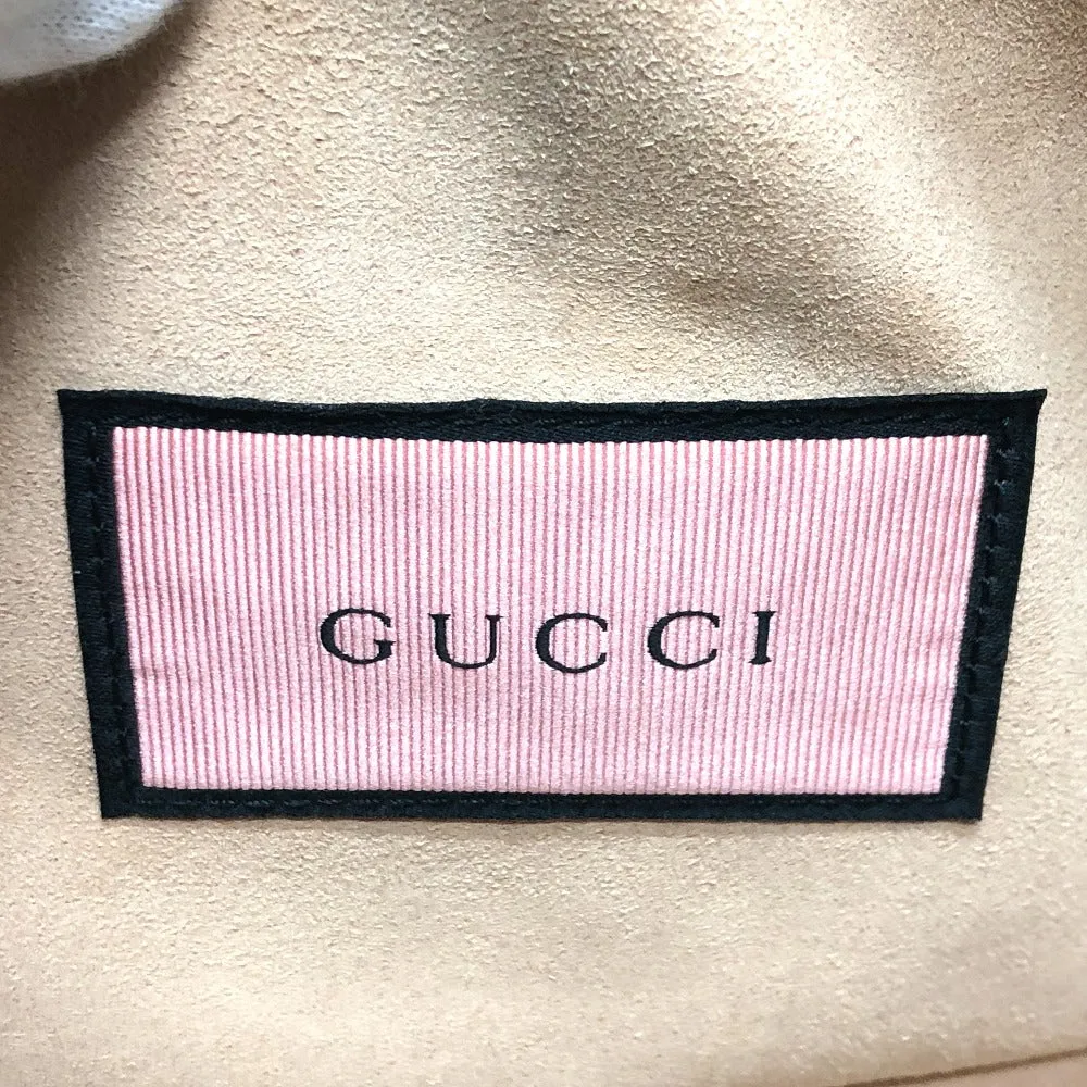 GUCCI Shoulder Bag 447632 leather Gold Metal GG Marmont Ghost unisex(Unisex) Used