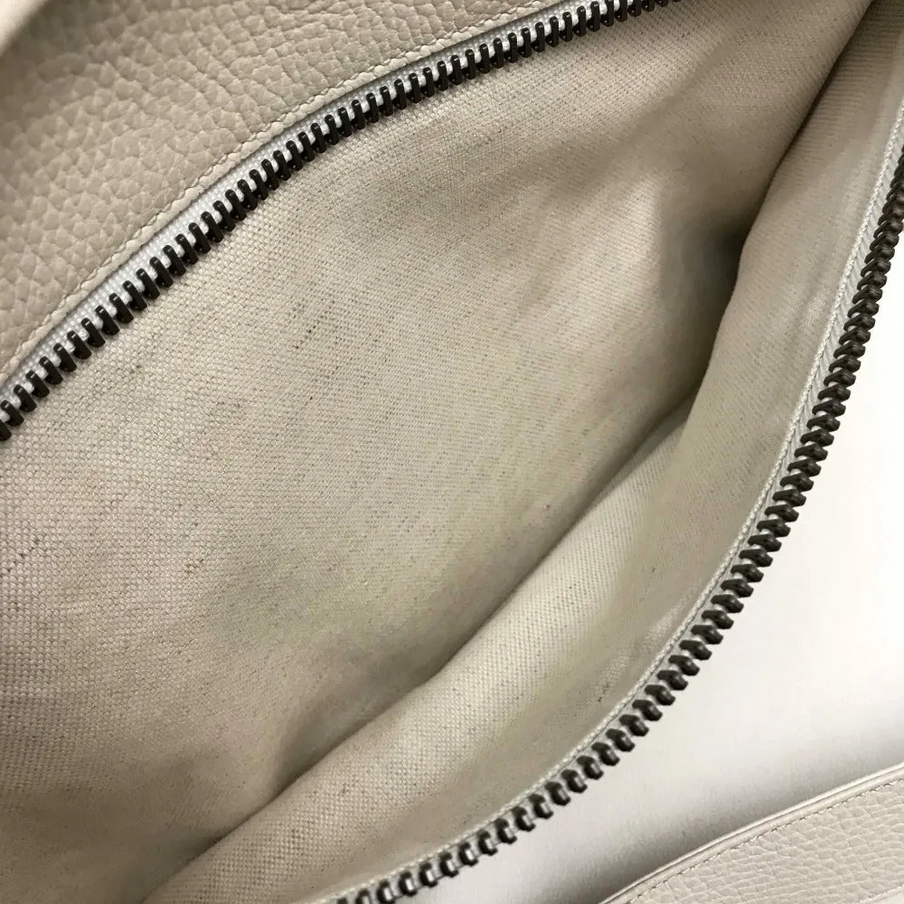 GUCCI Shoulder Bag 523589 leather white Logo print Women Used