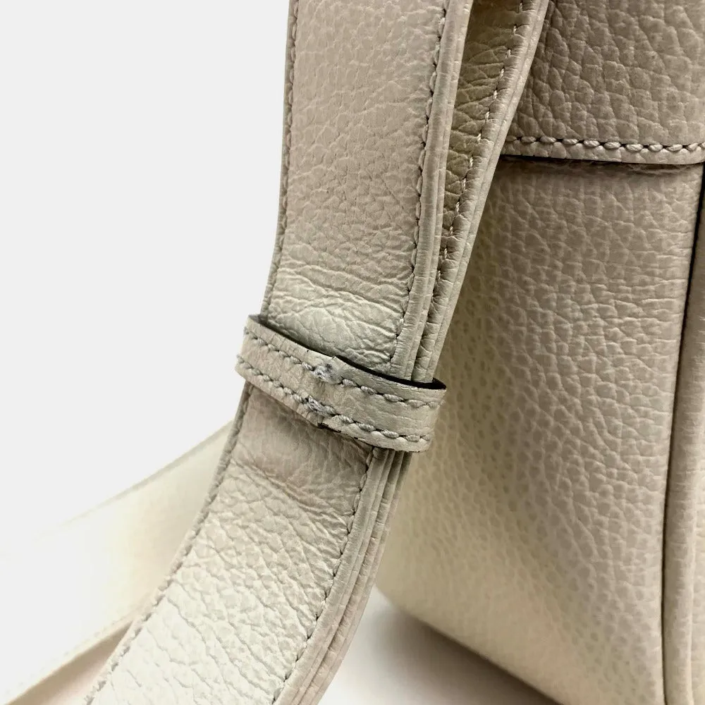 GUCCI Shoulder Bag 523589 leather white Logo print Women Used