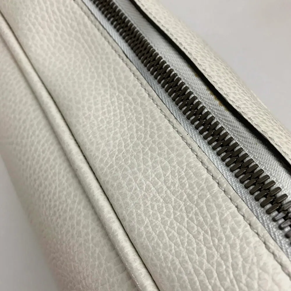 GUCCI Shoulder Bag 523589 leather white Logo print Women Used