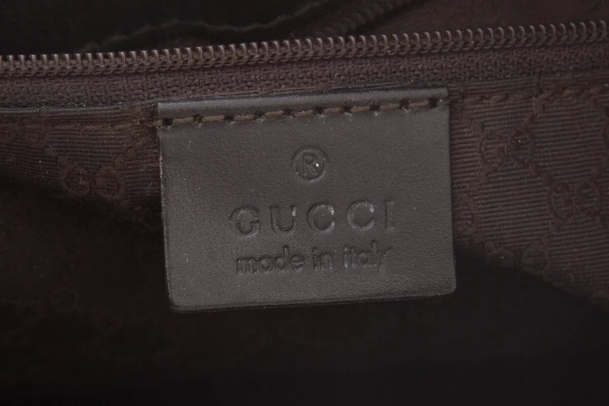 Gucci Tan Web Canvas Shoulder Handbag