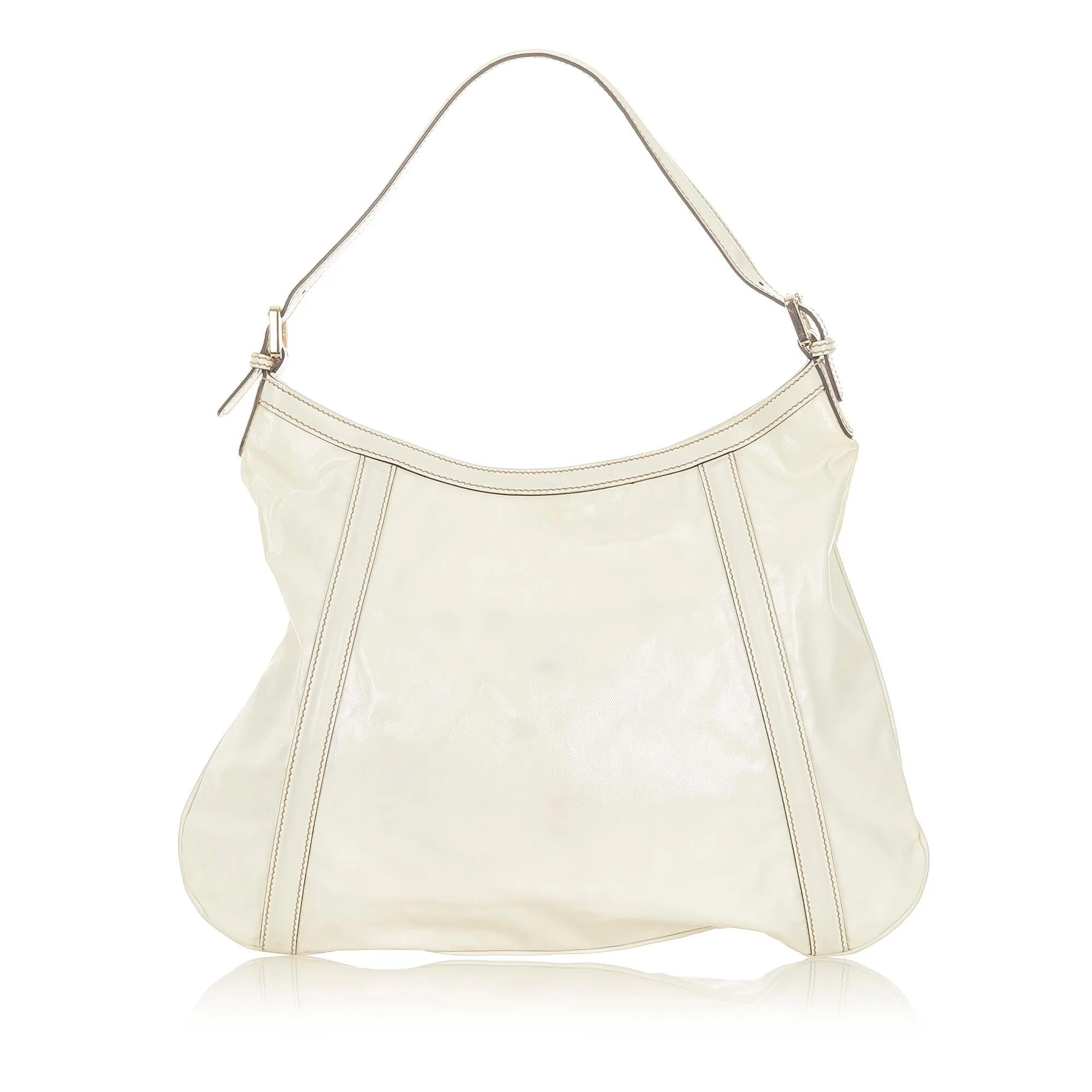 Gucci Web Britt Patent Leather Shoulder Bag