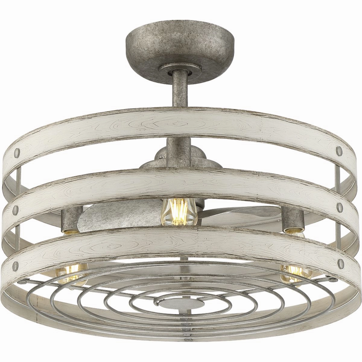 Gulliver 23"Ceiling Fan Galvanized Finish Fandeliers at discount prices