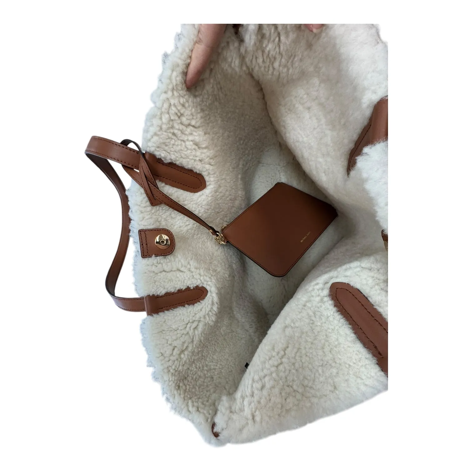 Handbag Designer By Michael Kors In Brown, Size:Large