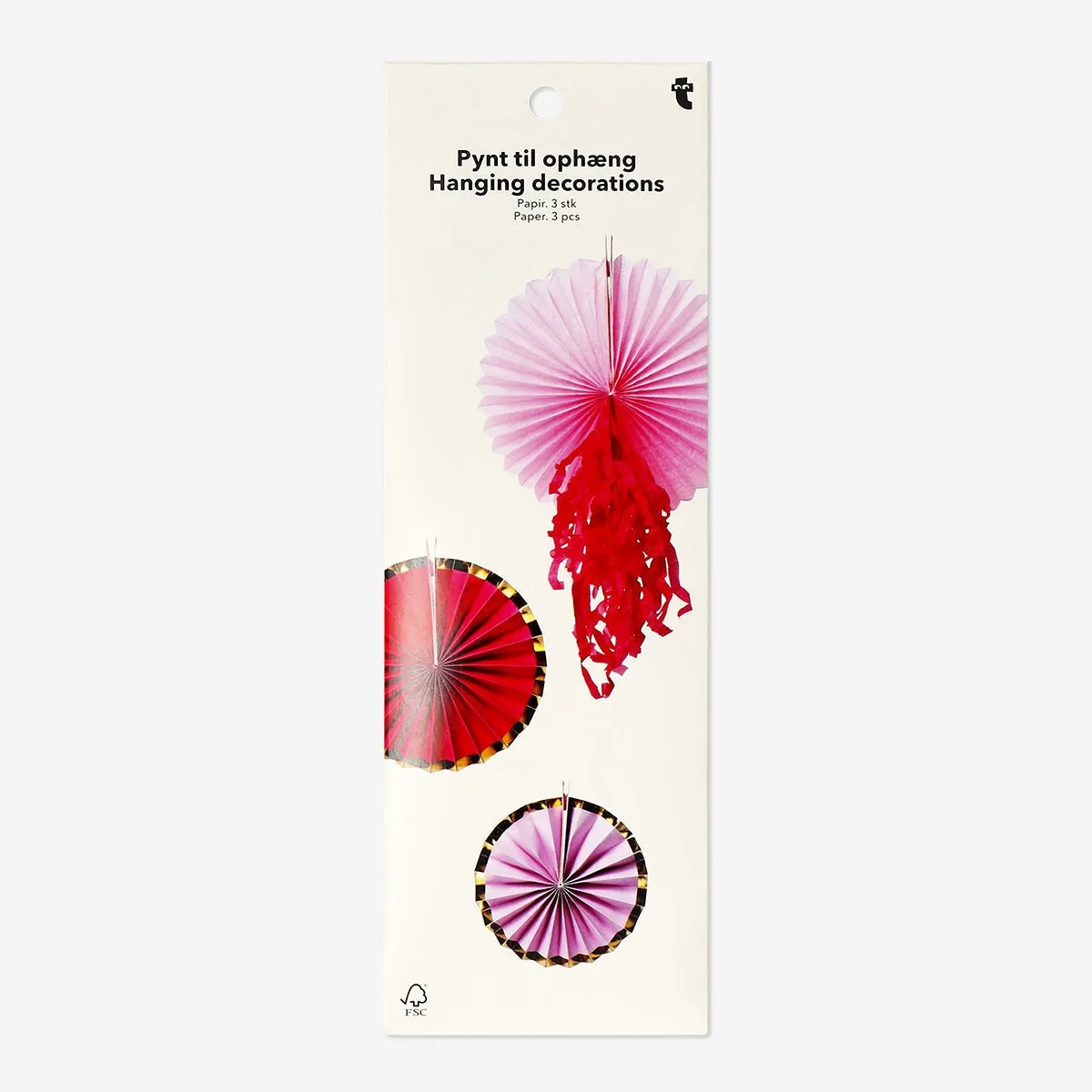 Hanging paper rosettes - 3 pcs