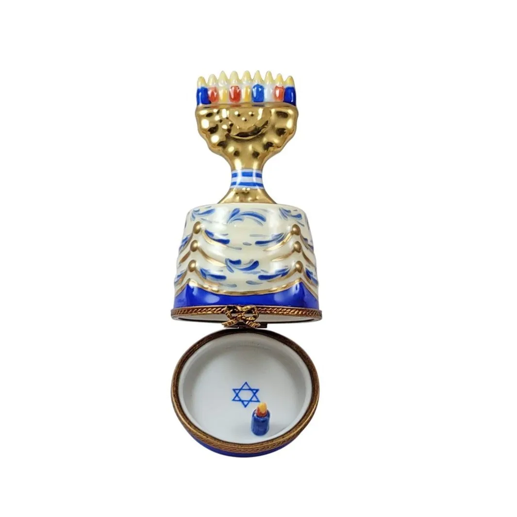 Hanukkah Menorah on Table Limoges Limoges Boxes collectors shop