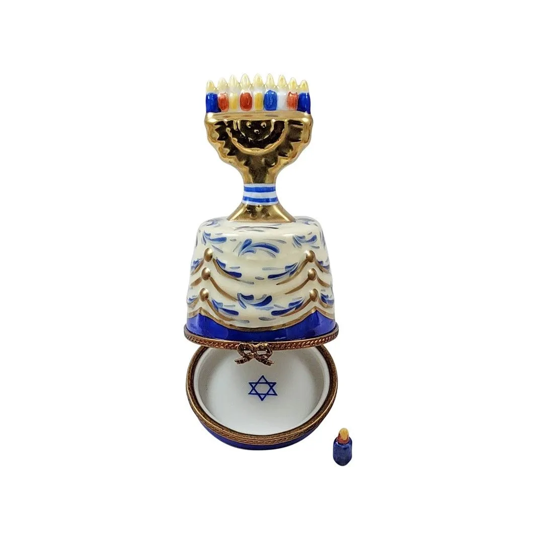 Hanukkah Menorah on Table Limoges Limoges Boxes collectors shop