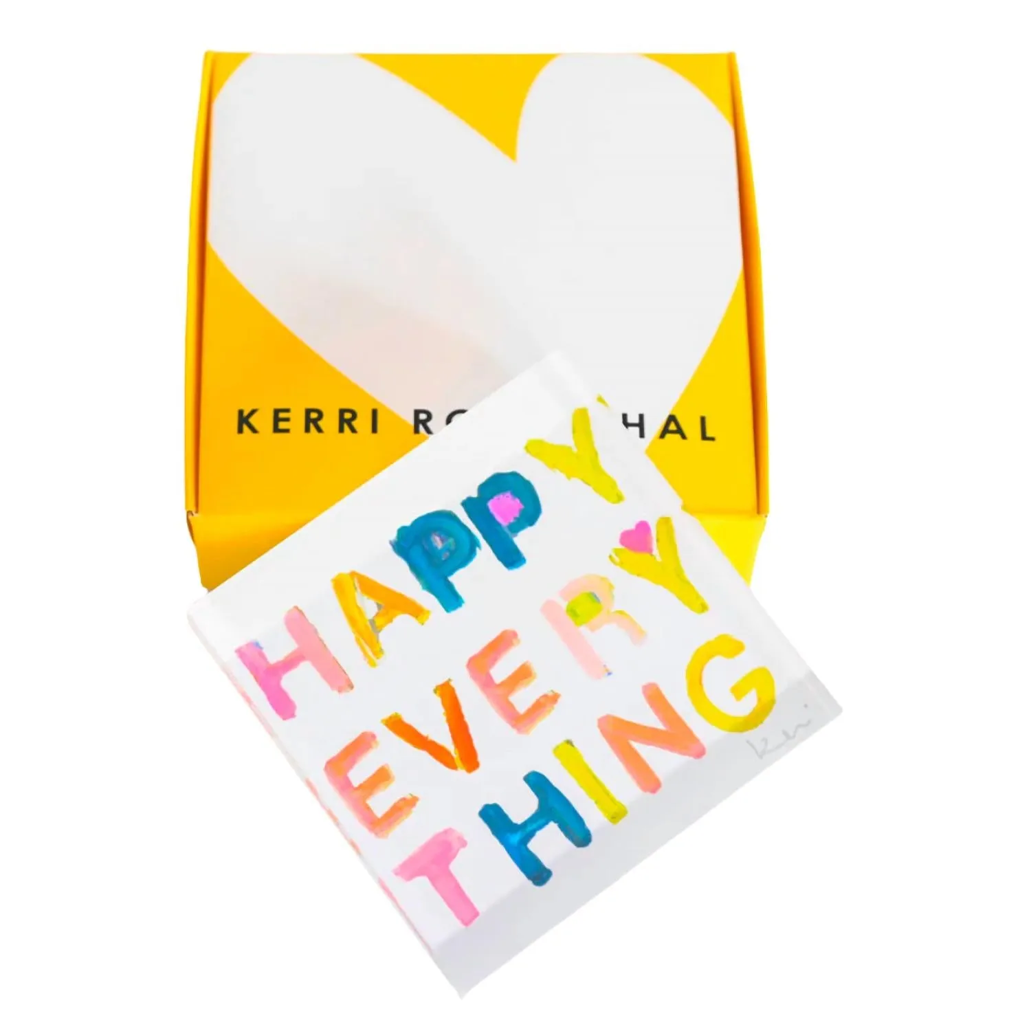 Happy Everything Block Of Love 2X2 In Multi