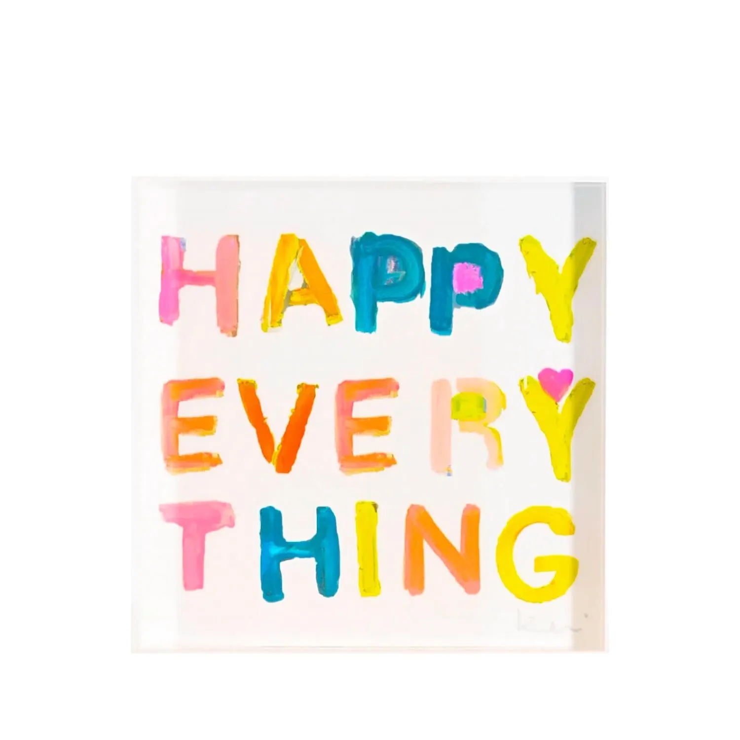 Happy Everything Block Of Love 2X2 In Multi Decorative Accessories weekend offers
