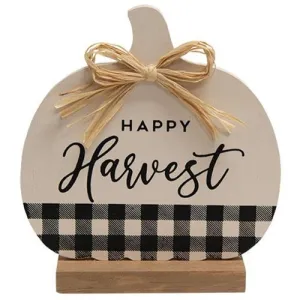 *Happy Harvest Buffalo Check & White Pumpkin Festive Decor online outlet