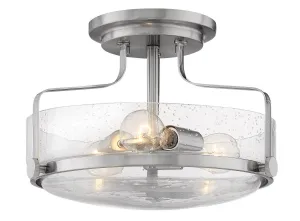 Harper LED Semi-Flush Mount in Brushed Nickel Cheap Low Ceiling Lighting