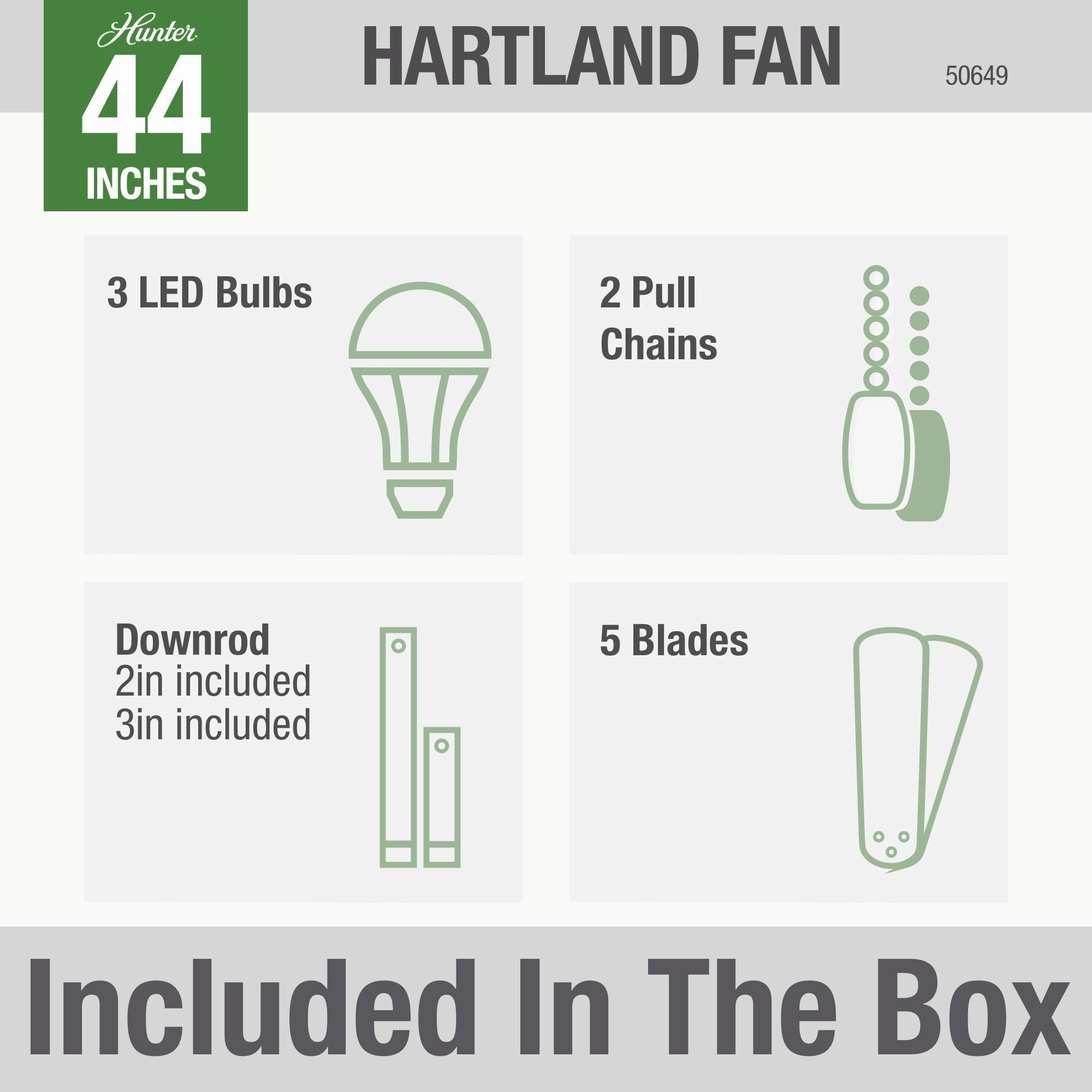 Hartland 44"Ceiling Fan Matte Silver Small Fans for less