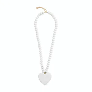 Heart Decorative Wood Beads Home Decor In White Decorative Accessories weekend offers