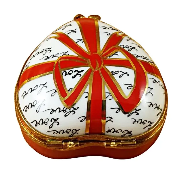 Heart with Red Bow Limoges Limoges Boxes collectors shop