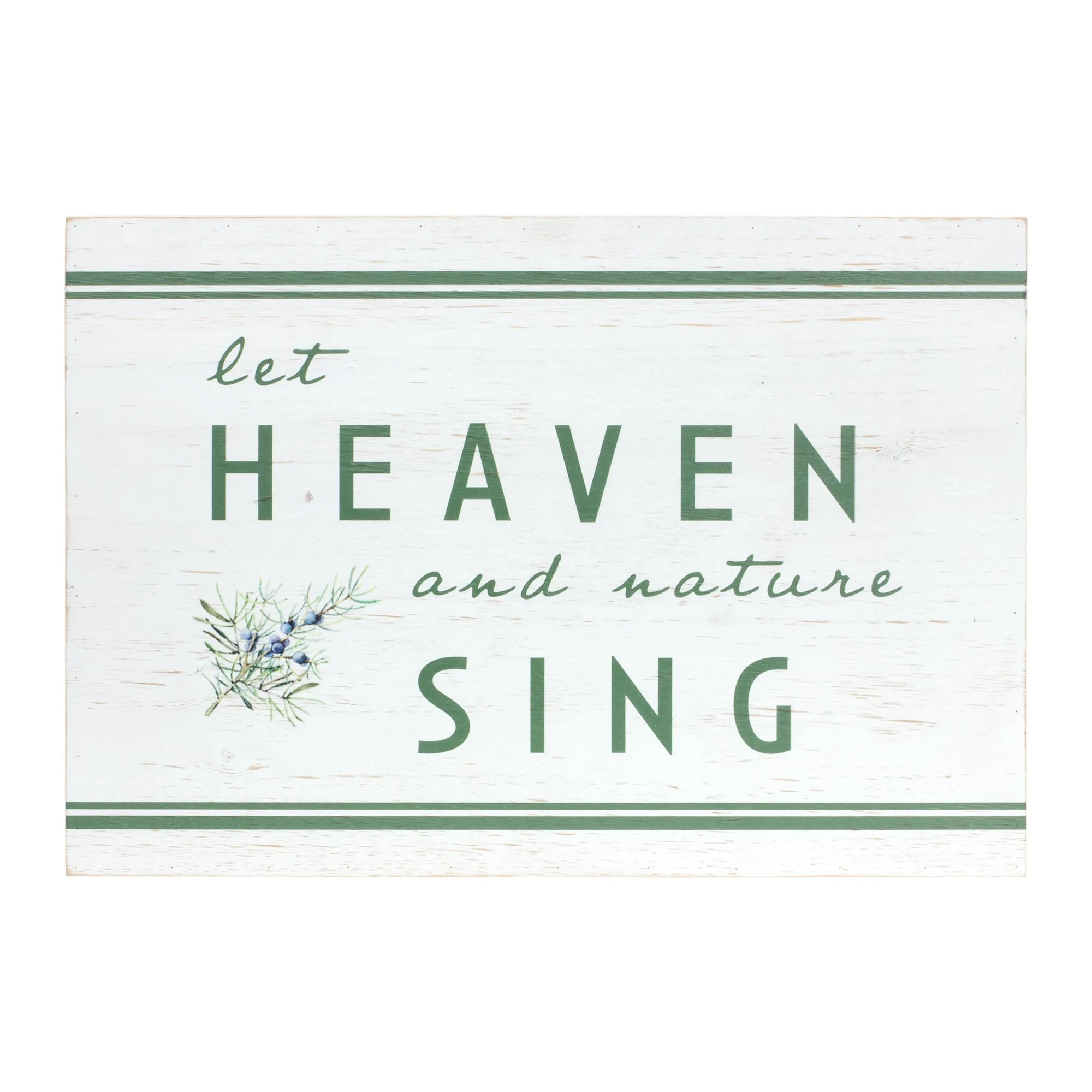 Heaven and Nature Sing Sign 20"L x 14"H Wood Affordable Holiday Accessories