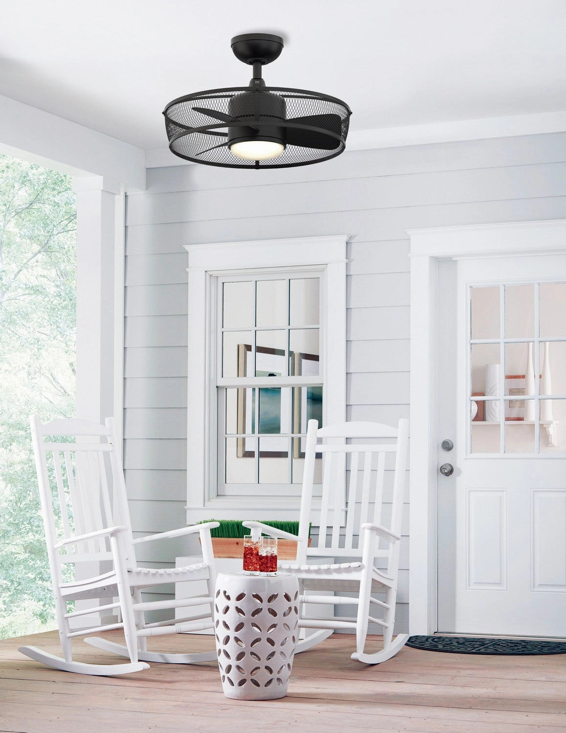 Henry 20"Ceiling Fan Black Fandeliers at discount prices
