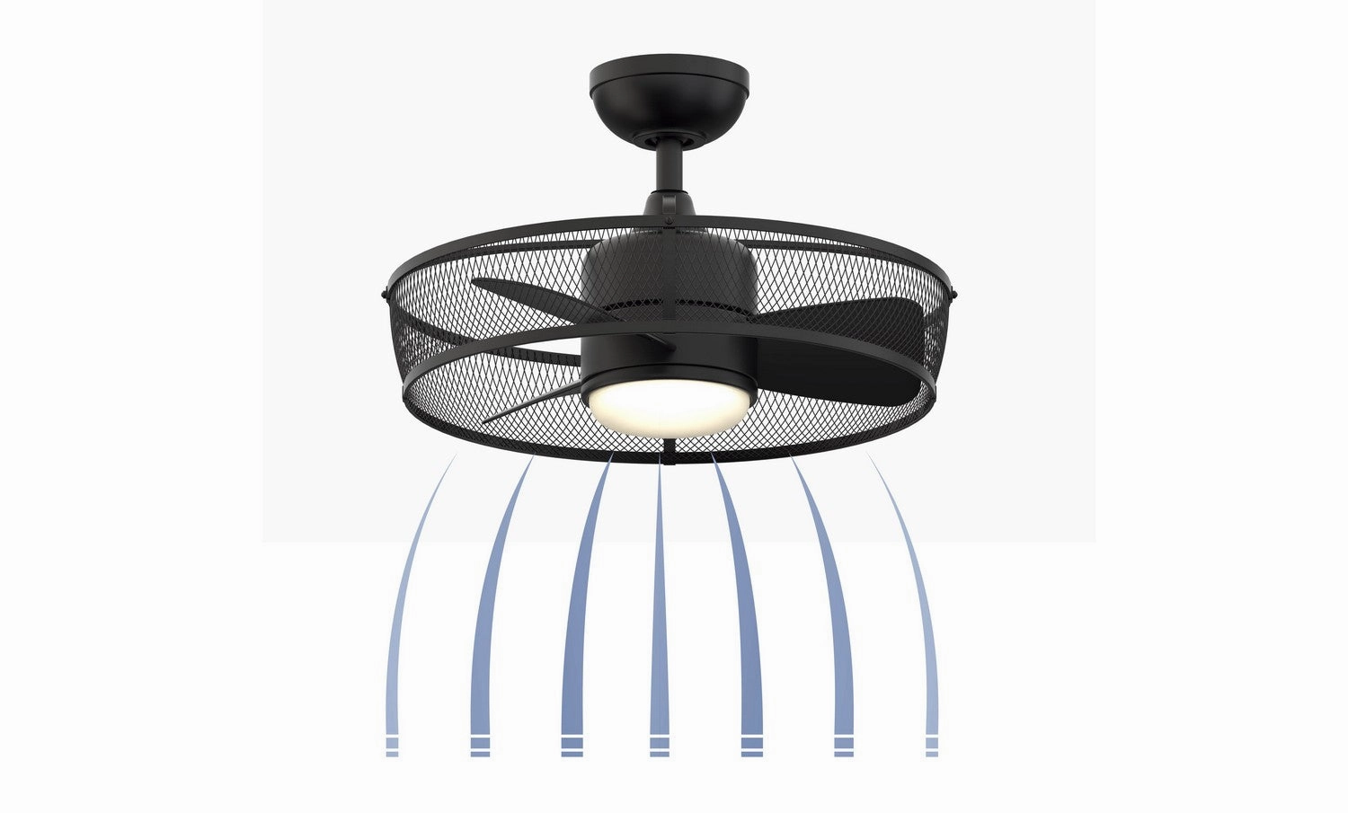 Henry 20"Ceiling Fan Black Fandeliers at discount prices