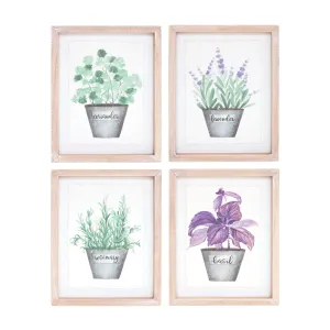 Herb Frame (Set of 4) 6.5"L x 8"H Paper/MDF Decorative Accessories last chance deals