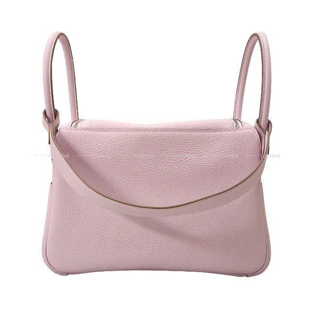 HERMES Shoulder bag Lindy 26 Verso Mauve Pale/Nata Taurillon Clemence Silver HW Stamp