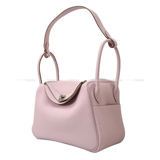 HERMES Shoulder bag Lindy 26 Verso Mauve Pale/Nata Taurillon Clemence Silver HW Stamp