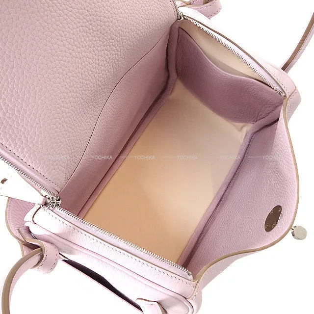 HERMES Shoulder bag Lindy 26 Verso Mauve Pale/Nata Taurillon Clemence Silver HW Stamp