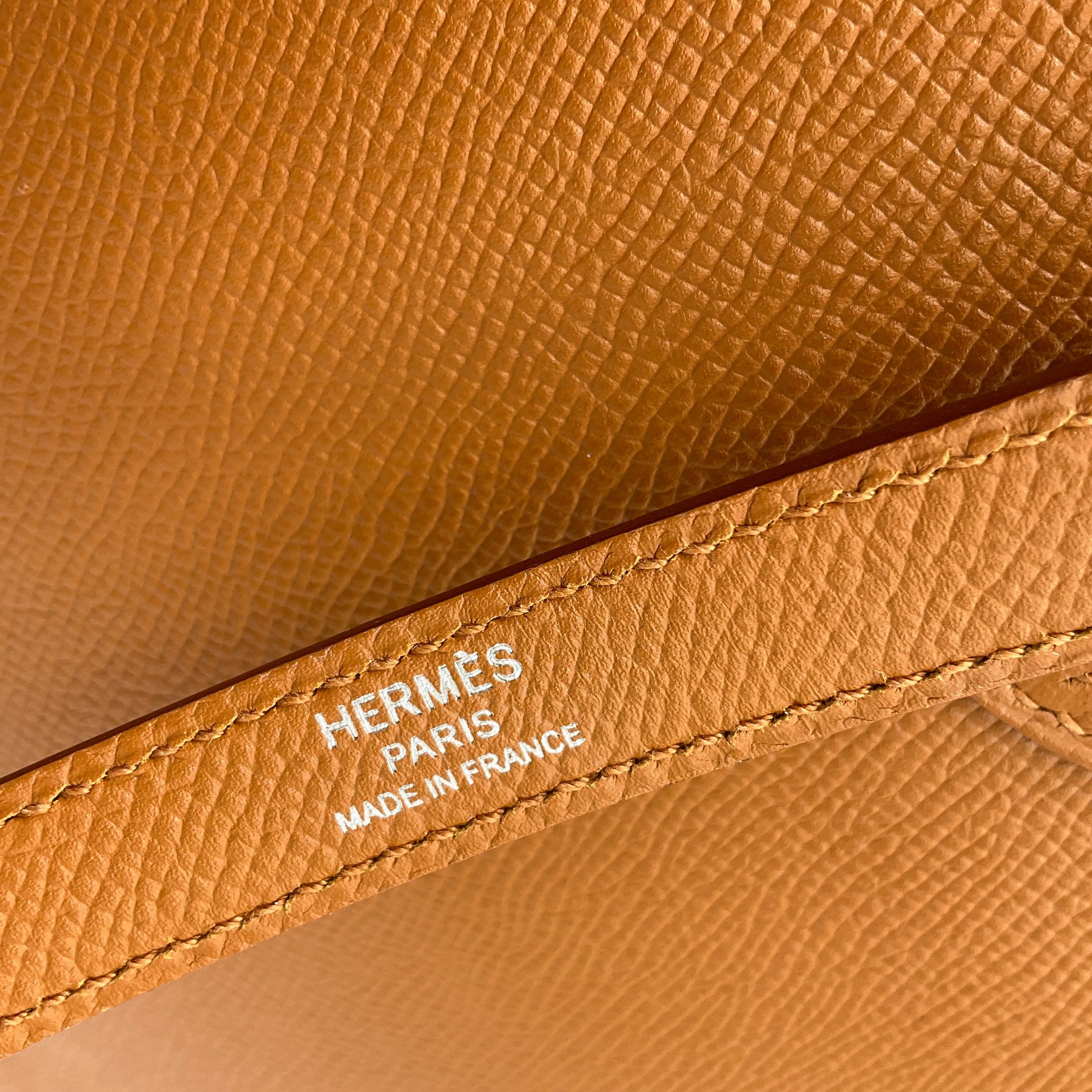 Hermes Toffee / Teal Epsom Tressage 1923 Bolide 30 Handbag