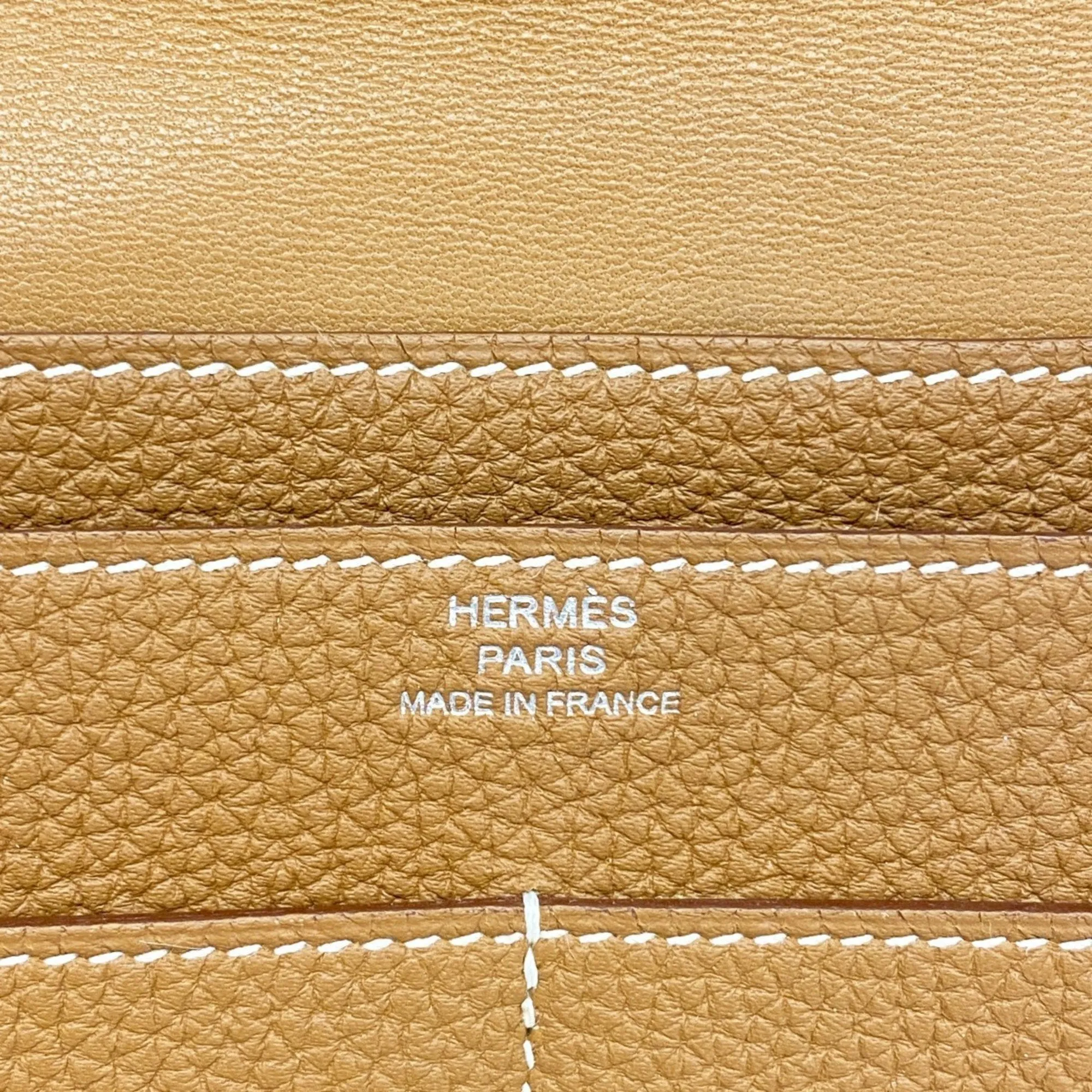 Hermes Togo Leather Long Wallet (Bi-Fold) (Pre-Owned)