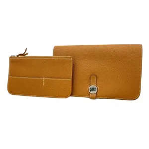 Hermes Togo Leather Long Wallet (Bi-Fold) (Pre-Owned)