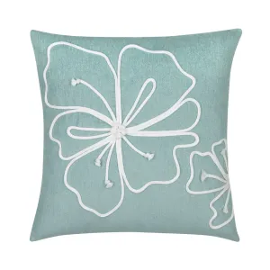 Hibiscus Mist Indoor/Outdoor Pillow, Square Throw Pillows Cozy Upgrade