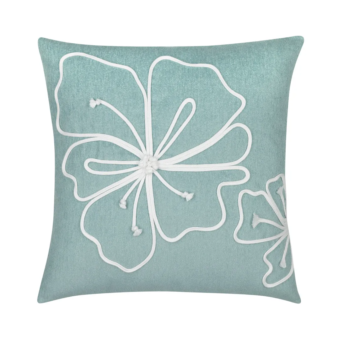 Hibiscus Mist Indoor/Outdoor Pillow, Square Throw Pillows Cozy Upgrade