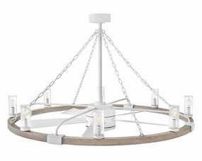 Hinkley Sawyer | Outdoor Ceiling Fan with 4W Candelabra & HIRO Control - 6 Speed Reversing Chandelier Fans (Fandeliers) outlet sale
