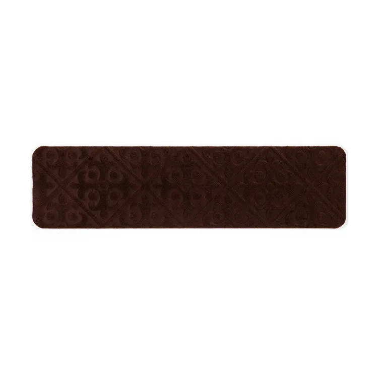 Hivvago 15Pcs Indoor Non-Slip Stair Carpet Mats for Wooden Steps-Brown Area Rugs holiday deals