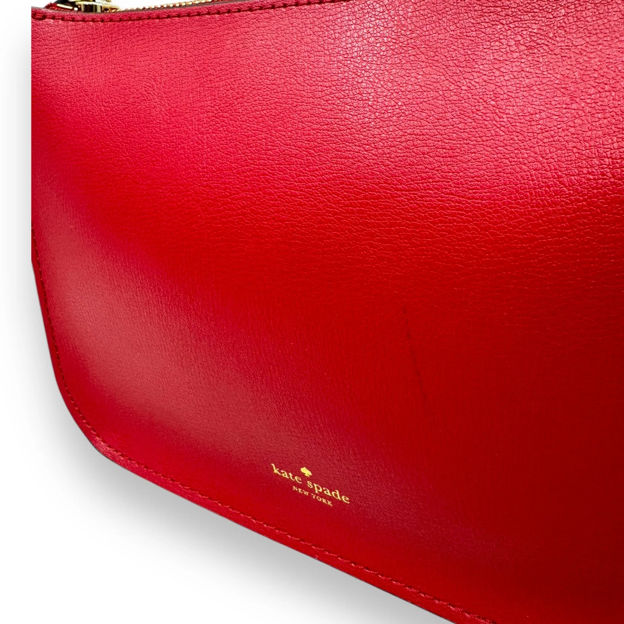 Holiday Lane Val Leather Crossbody Bag Designer By Kate Spade In Royal Red, Size: Small