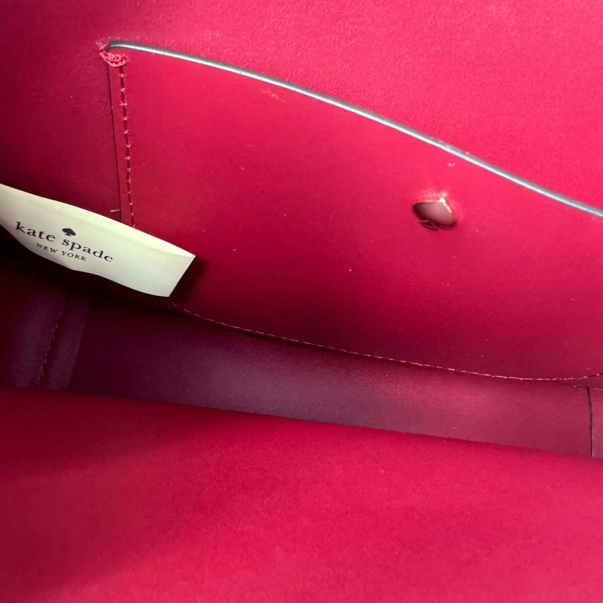 Holiday Lane Val Leather Crossbody Bag Designer By Kate Spade In Royal Red, Size: Small