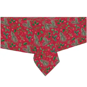Holly - Tablecloth - Red Table Linens Dinner Party