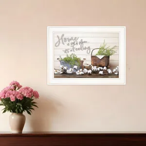 Home is not a Place 2 White Framed Print Wall Art Home Mirrors & Wall Art