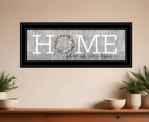 Home Where Our Story Begins Black Framed Print Wall Art Discount Wall Decor Sets