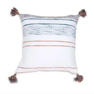 Honeycomb Weave Square Pillow In Teal Throw Pillows home accents sale
