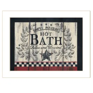 Hot Bath 11 White Framed Print Bathroom Wall Art Discount Wall Decor Sets