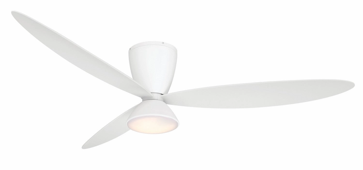 Hourglass 58"Ceiling Fan Flat White Huggers FANS outlet store