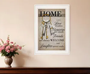 House Keys 1 White Framed Print Wall Art Modern Wall Accents store