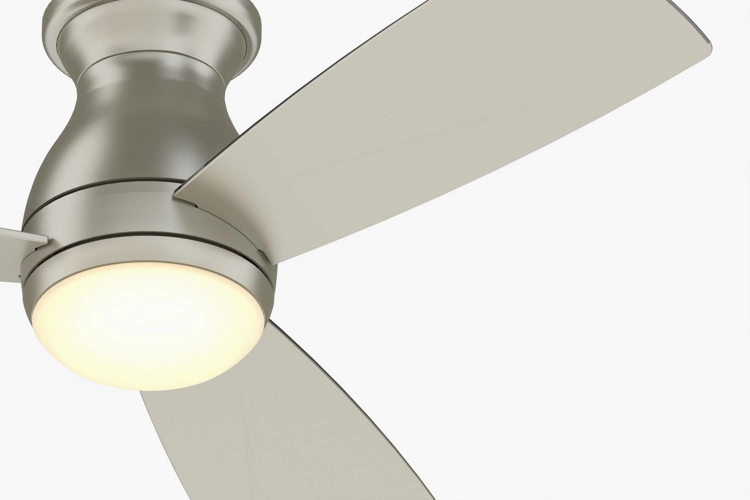 Hugh 44 44"Ceiling Fan Brushed Nickel Huggers flush mount fans deals