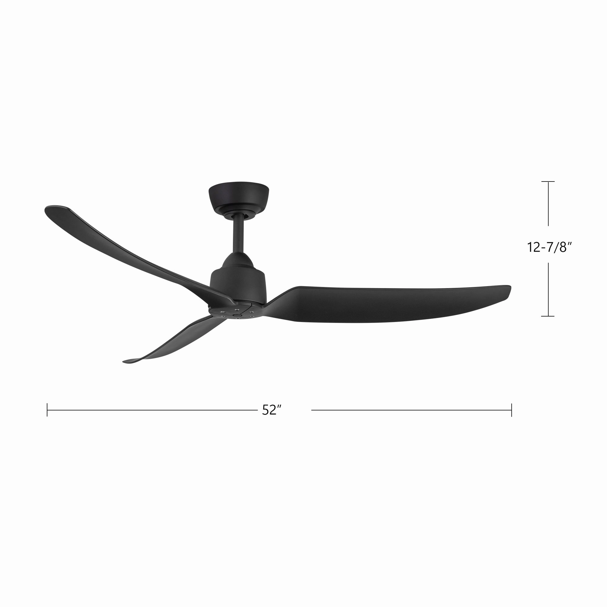 Hugo 52"Exterior Ceiling Fan Matte Black Exterior Fans special offers